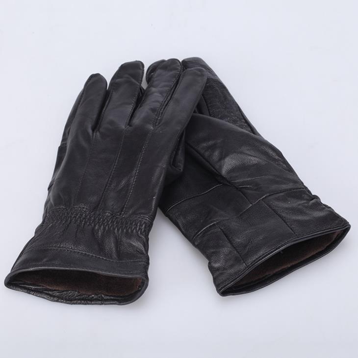 Black leather full finger gloves Work Gloves Manufacturers