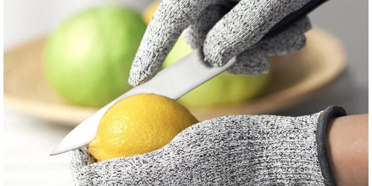 5 hppe aramid material anti cut resistant gloves (4)