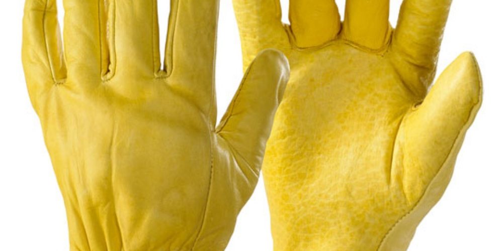 Goat skin leather driver work winter gloves (2)