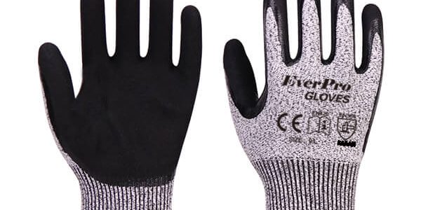 Hppe nitrile sandy anti cut gloves (2)