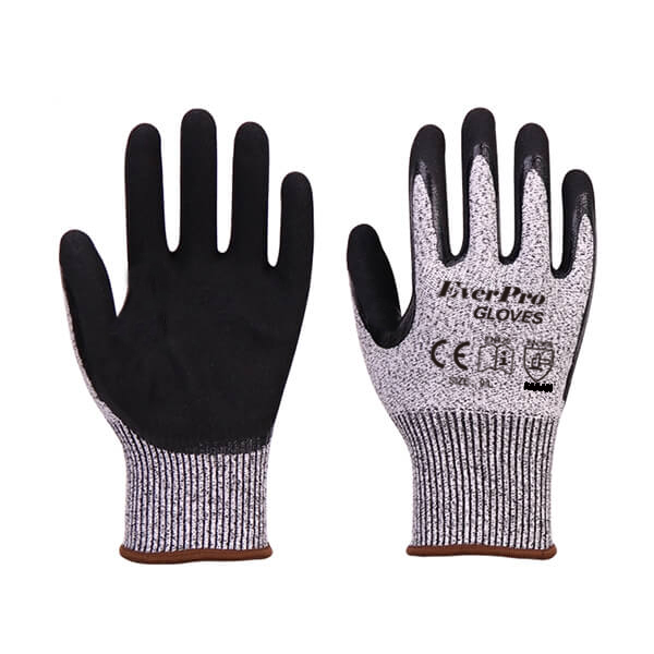 Hppe nitrile sandy anti cut gloves (2)