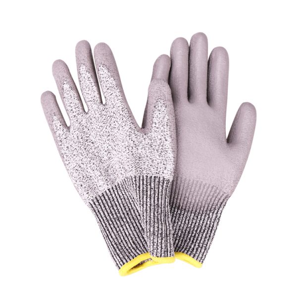 Industrial pu mechanic safety anti cut gardening gloves (2)