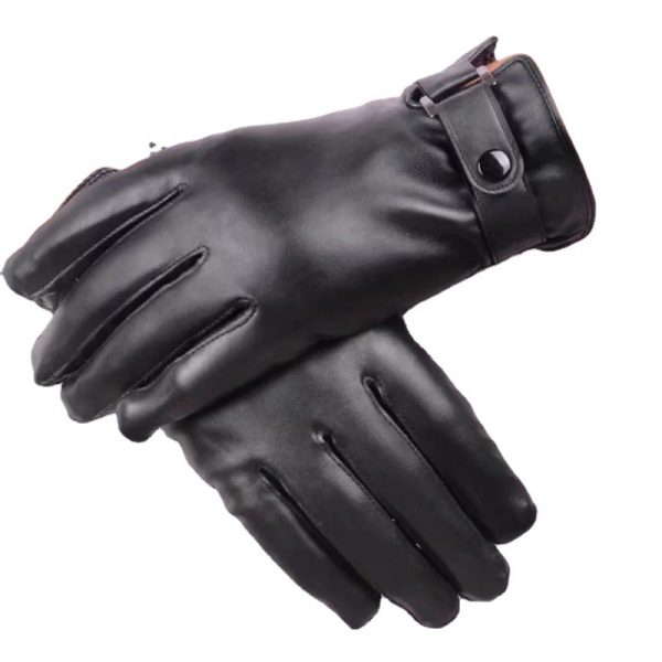 Men outdoor driving travel pu leather gloves (5)