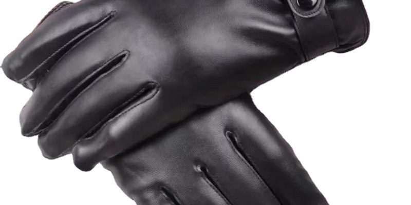 Men outdoor driving travel pu leather gloves (5)