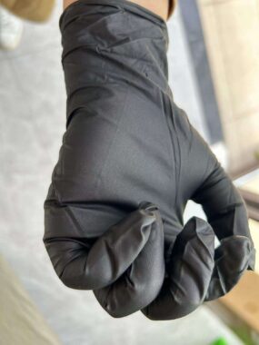  6 mil full textured chemical resistant nitrile gloves with custom logo