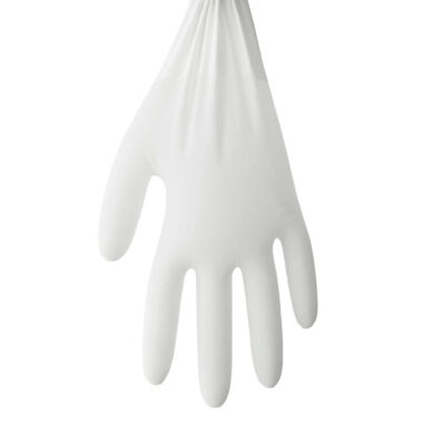  White 9-Inch Powder-Free Disposable Nitrile Gloves for Chemical Safety