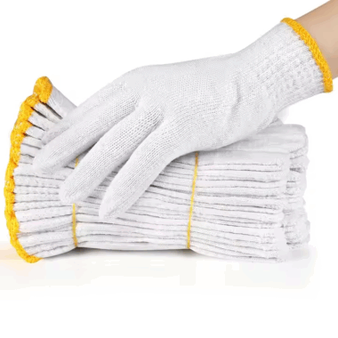  Cotton Knitted Anti-Slip PVC Dotted General Work Safety Gloves