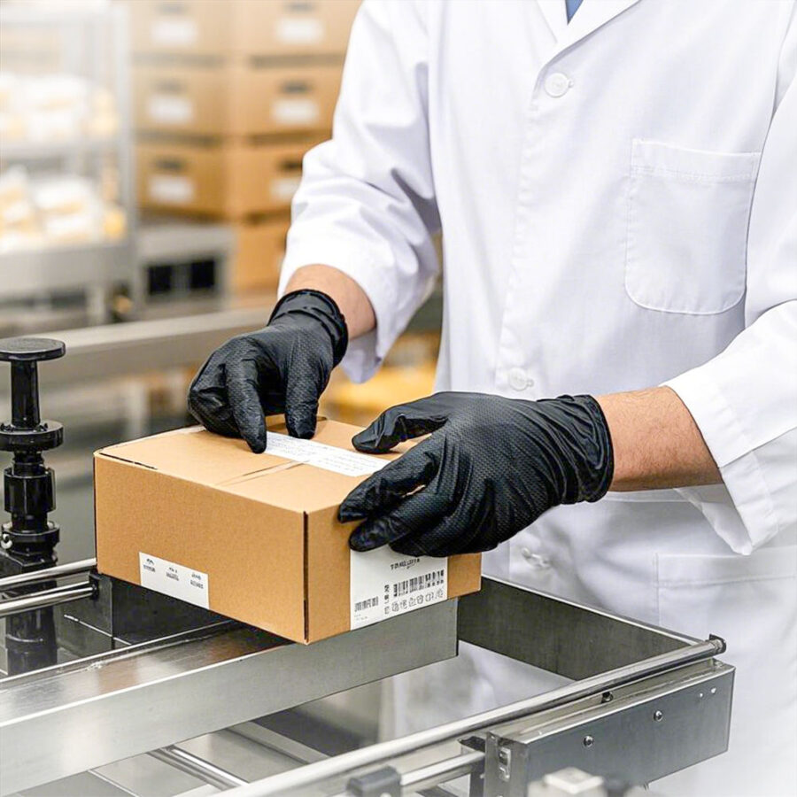 Black Disposable Powder-Free Nitrile General Work Glove