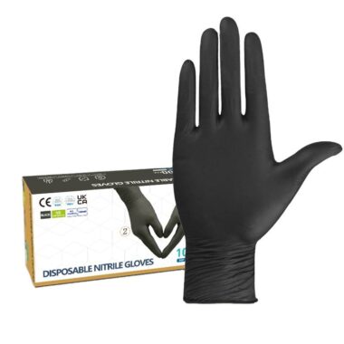  Black Disposable Powder-Free Nitrile General Work Glove