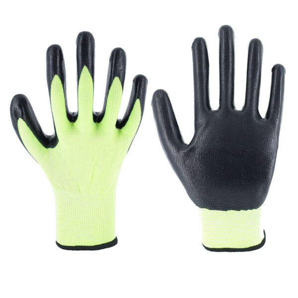 Breathable Nylon Nitrile Coated Work Gloves for Construction with Custom Logo (7) Breathable Nylon Nitrile Coated Work Gloves for Construction Safety