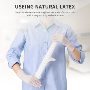 Custom logo green nitrile chemical resistant gloves for household cleaning