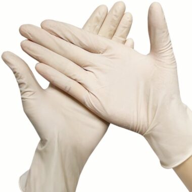 Custom logo green nitrile chemical resistant gloves for household cleaning