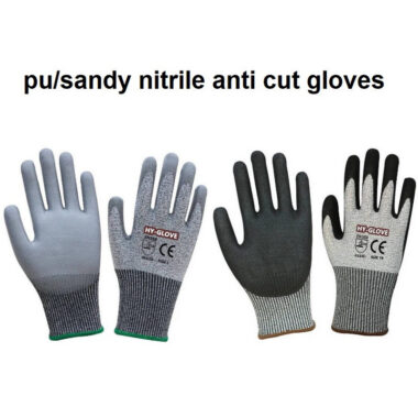 13G Red Polyester Crinkle Latex Coated Work Gloves with Corrugated Palm