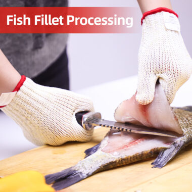  Food Grade ANSI A8 Cut Resistant Gloves for Oyster Shucking and Fish Filleting