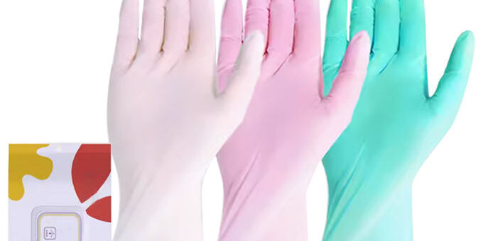 Long Rubber Nitrile Gloves for Household Cleaning & Dishwashing