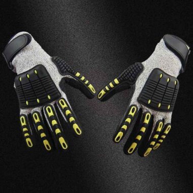 Level 5 HPPE Cut Resistant Gloves with Nitrile Palm and TPR Back Protection