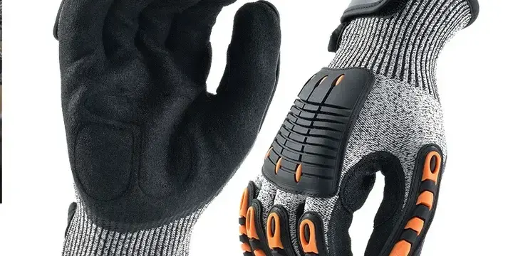 Level 5 Cut Resistant HPPE Nitrile Coated Work Gloves with TPR Safety Impact Protection (3) Level 5 HPPE Cut Resistant Gloves with Nitrile Palm and TPR Back Protection