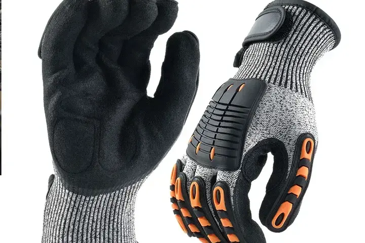 Level 5 HPPE Cut Resistant Gloves with Nitrile Palm and TPR Back Protection
