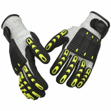Level 5 HPPE Cut Resistant Gloves with Nitrile Palm and TPR Back Protection