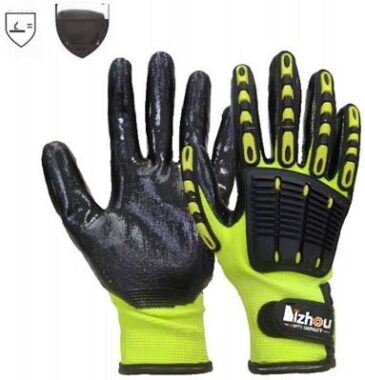 Level 5 HPPE Cut Resistant Gloves with Nitrile Palm and TPR Back Protection