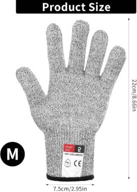 Level 5 Cut Resistant Gloves for Meat Cutting, Oyster Shucking, and Woodworking