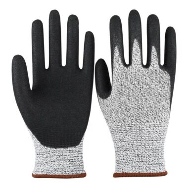 Level 5 Cut Resistant Work Gloves with Nitrile Coating for Construction