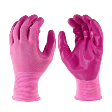 Pink Nitrile Coated 13 Gauge General Work Gloves for Women