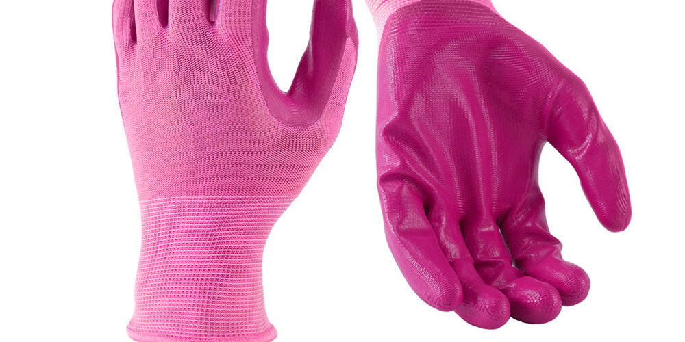 Pink Nitrile Coated 13 Gauge General Work Gloves for Women