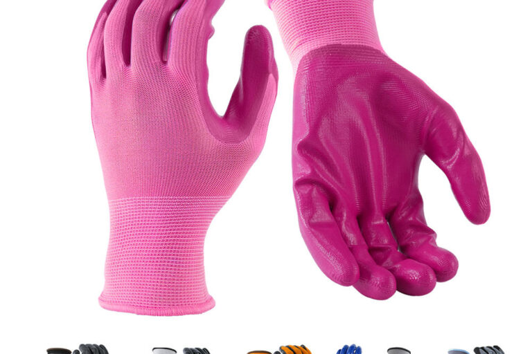 Pink Nitrile Coated 13 Gauge General Work Gloves for Women