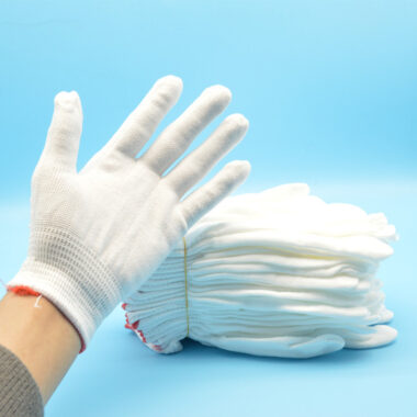  13 Gauge White Nylon General Work Gloves for Cleanroom & Electronics