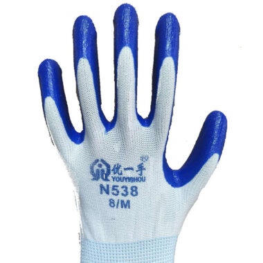 13 Gauge Nitrile Coated Nylon General Work Gloves for Oil Resistance