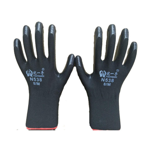 13 Gauge Nitrile Coated Nylon General Work Gloves for Oil Resistance