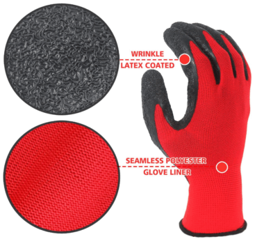  Nylon Latex Coated General Work Safety Gloves