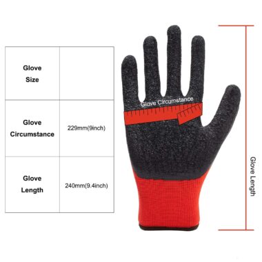  Nylon Latex Coated General Work Safety Gloves