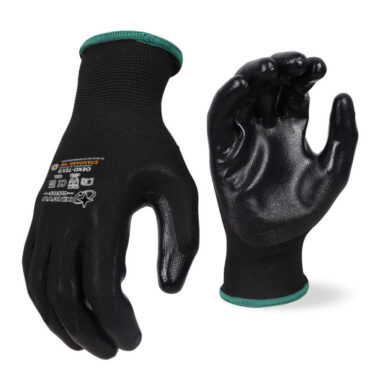 Certified Polyester Nitrile Coated Work Gloves for Garden and Safety Use
